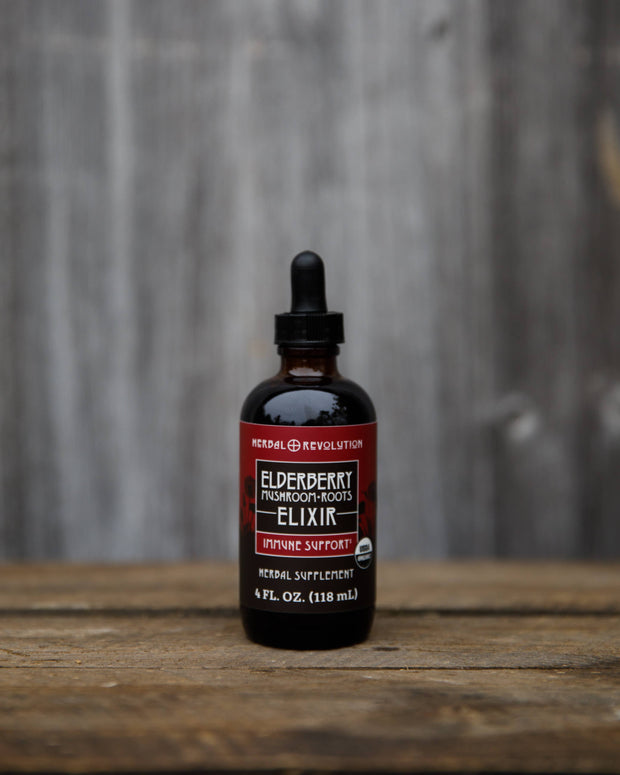 Elderberry + Mushroom & Roots Elixir: 2 oz.