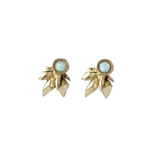 Thea Earrings with Opal