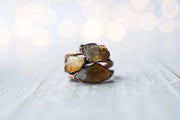 Citrine Crystal and Copper Ring