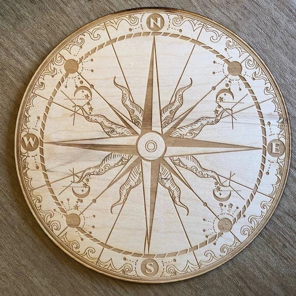 Zodiac Wheel Crystal Grid/ Pendulum Board