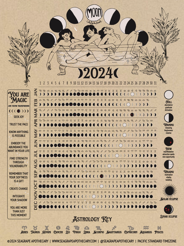 2024 Seagrape Lunar Calendar – Seagrape Apothecary