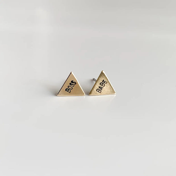Boss Babe Triangle Earrings