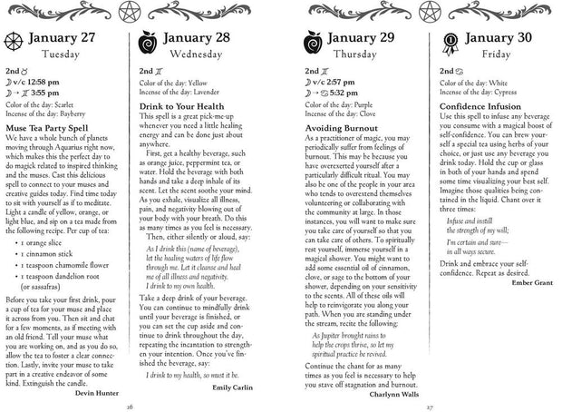 Witches' Spell a Day 2026 Almanac