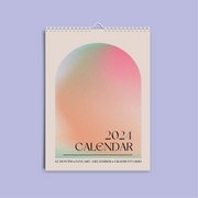 2024 Wall Calendar | Gradient Grid | A4