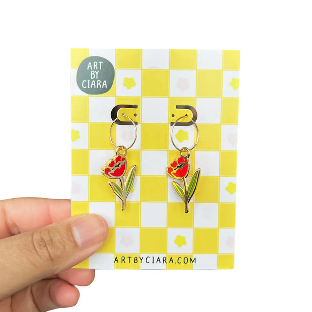 Tulip Hoop Earrings
