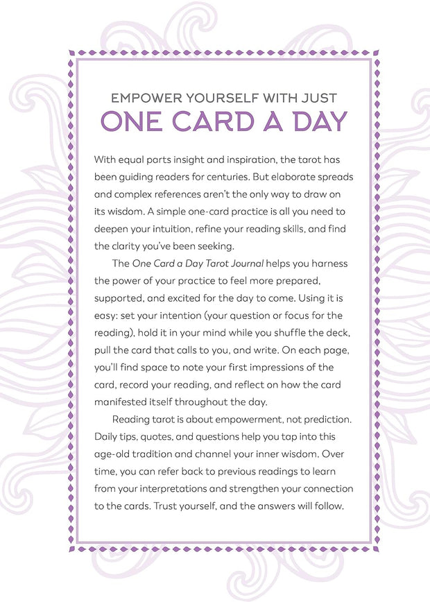 One Card a Day Tarot Journal: 365 Daily One-Card Readings for a Year of Intuitive Reflection