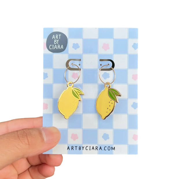 Lemon Hoop Earrings