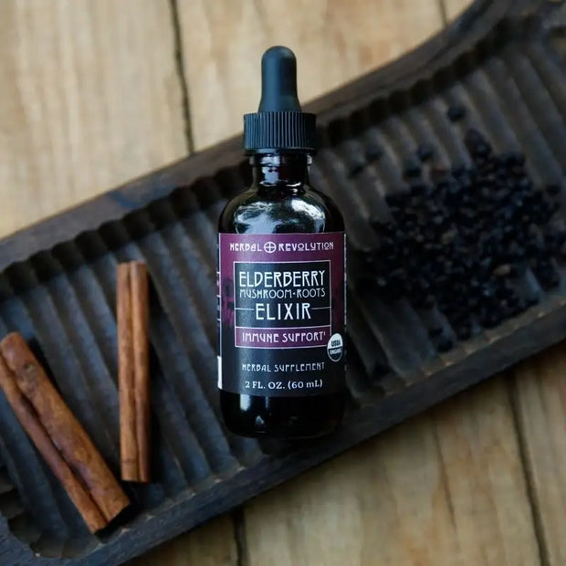 Elderberry, Mushroom & Roots Elixir