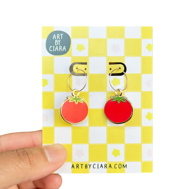 Tomato Hoop Earrings