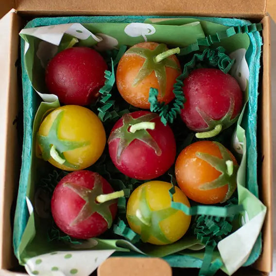 Cherry Tomato Beeswax Birthday Candles
