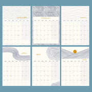 2024 Year Calendar | Tidal Waves | A4