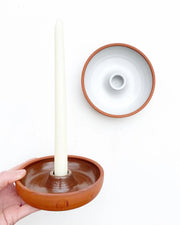 Stoneware Single Taper Candle Holder