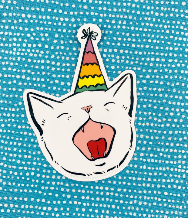 Birthday Cat Sticker