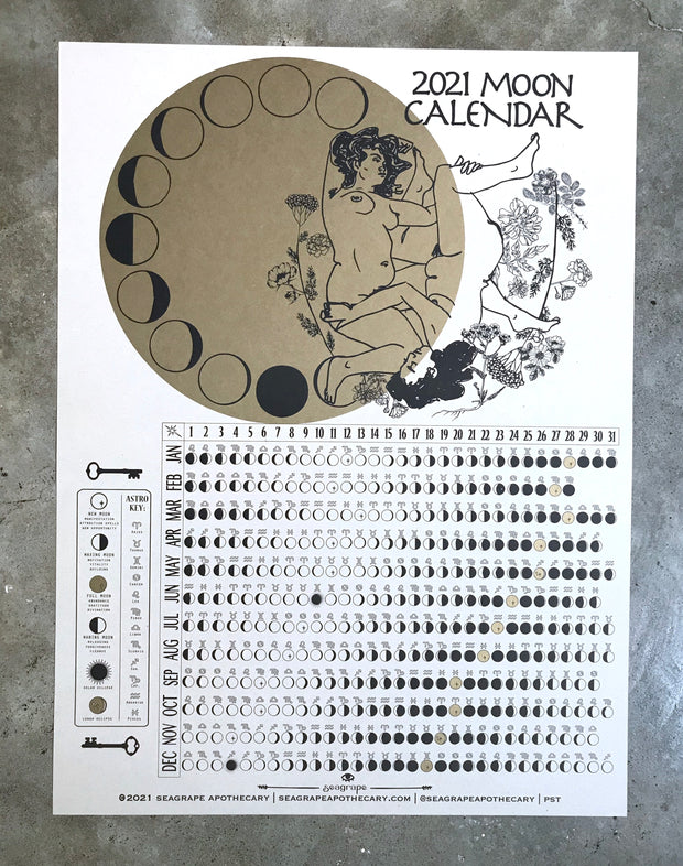 SALE 2021 Seagrape Lunar Calendar