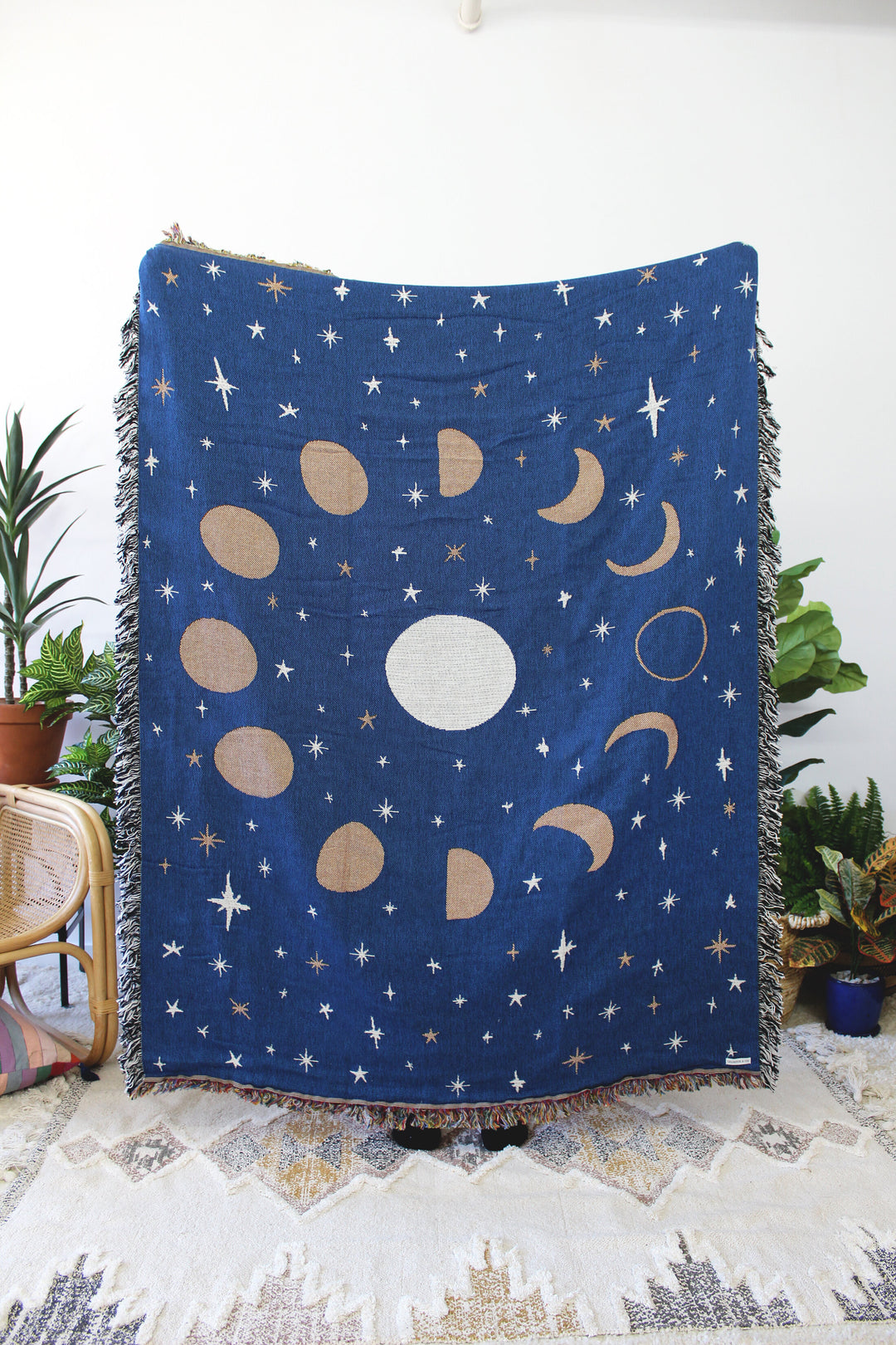 MOON PHASES THROW BLANKET Seagrape Apothecary